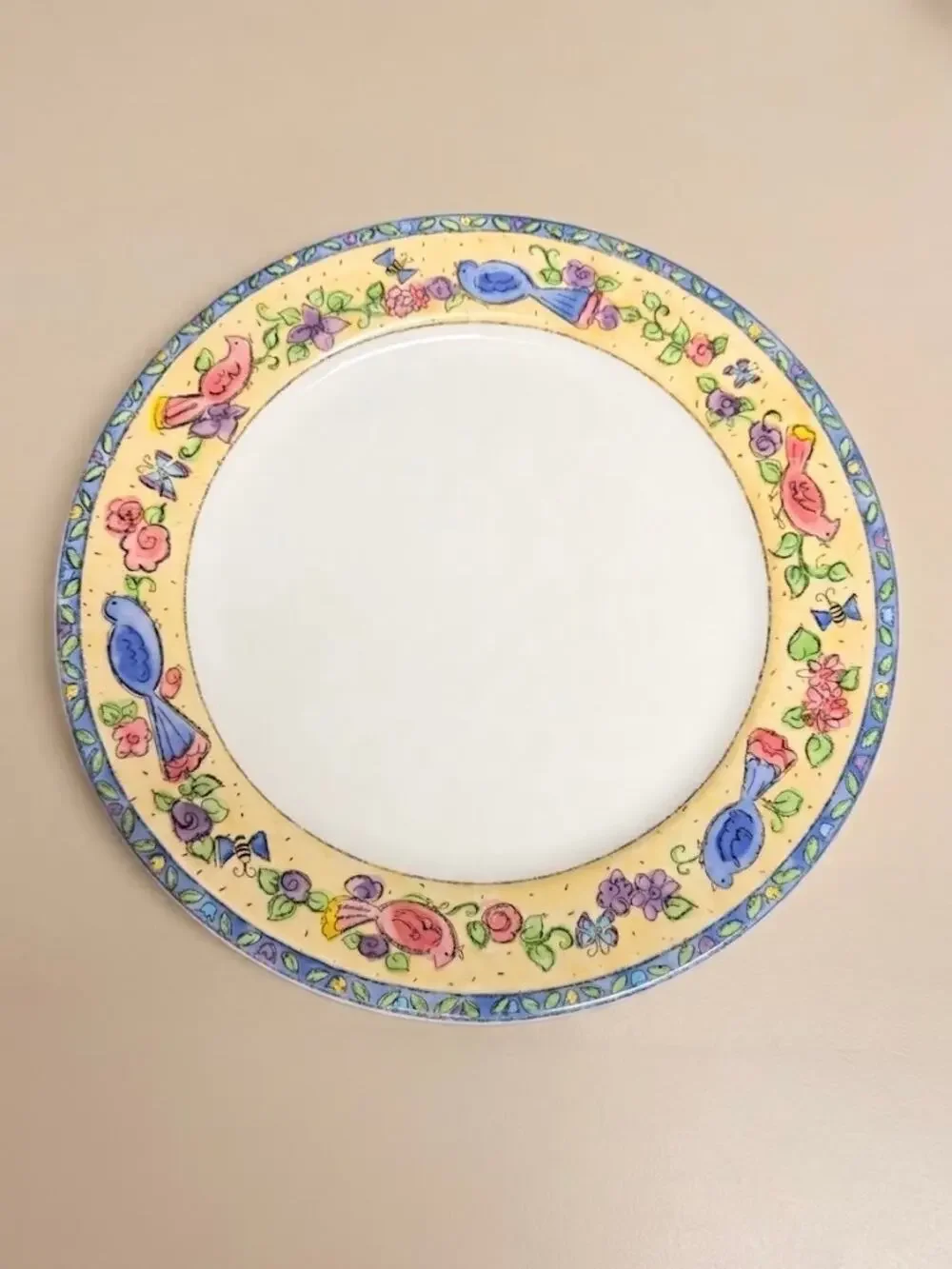 Vintage Sango Birds and the Bees Dinner Plate #3042 by Sue Zipkin Whimsical